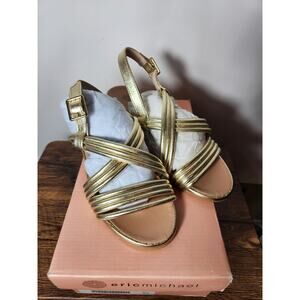 Ericmichael kenai andrea gold sandals size 35 US 4.5/5